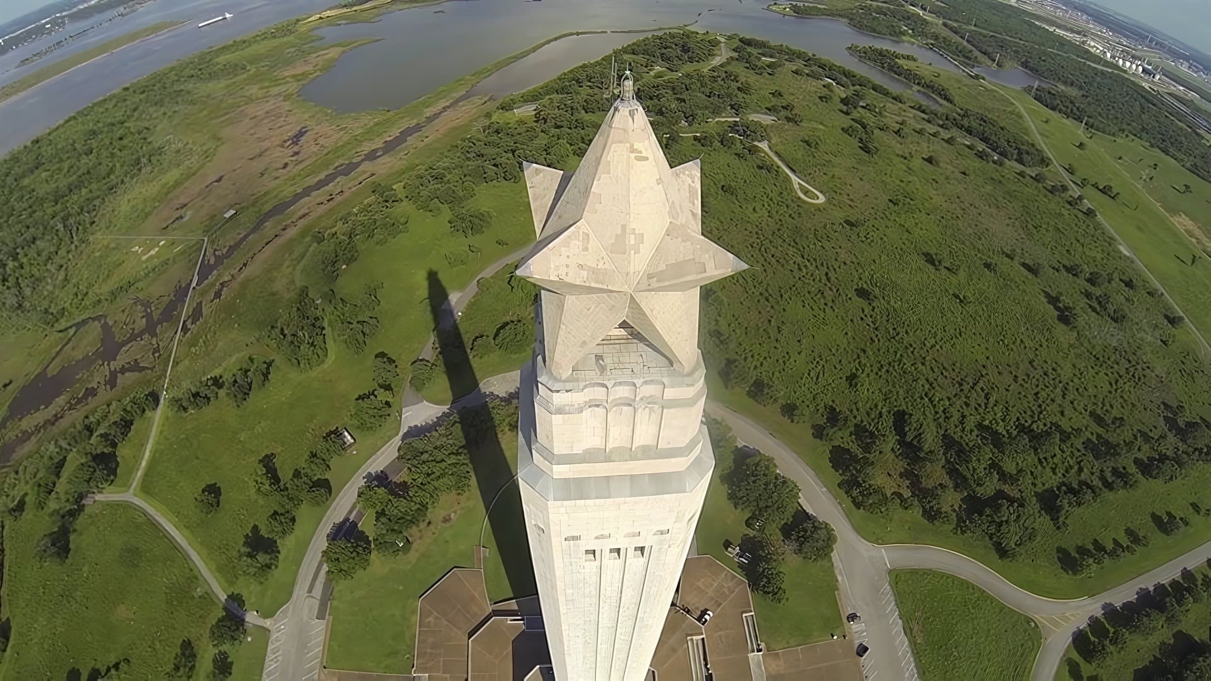 The Lone Star atop the San Jacinto Monument.